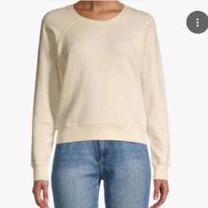 Madewell Crewneck Raglan Cream White Sweatshirt Small Womens